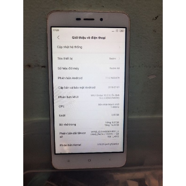 Điện thoại Xiaomi Redmi 4a  Cũ