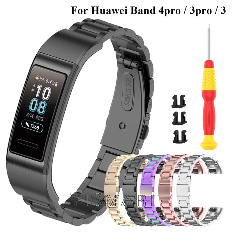 Bracelet for Huawei Band 3 Pro Wristband Strap for Huawei Band 4 Pro Watchband Stainless Steel Replacement Straps Bands