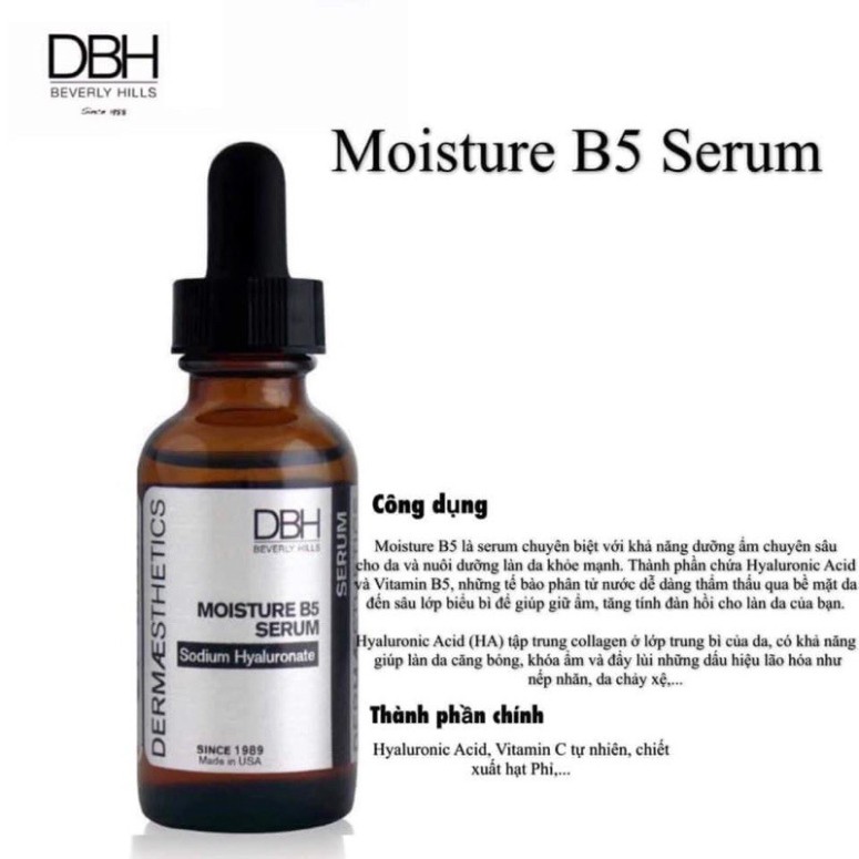 Serum DBH Moisture B5 Serum Sodium Hyaluronate Tinh chất hỗ trợ phục hồi tái tạo da