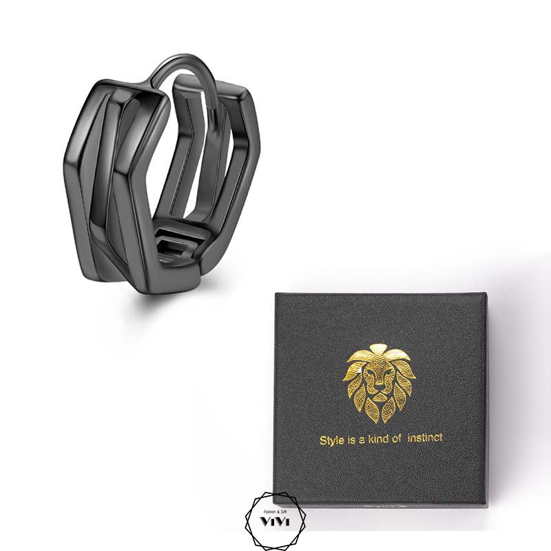 Bông tai bạc nam phong cách Trig – khuyên tai bạc ViVi_Gift