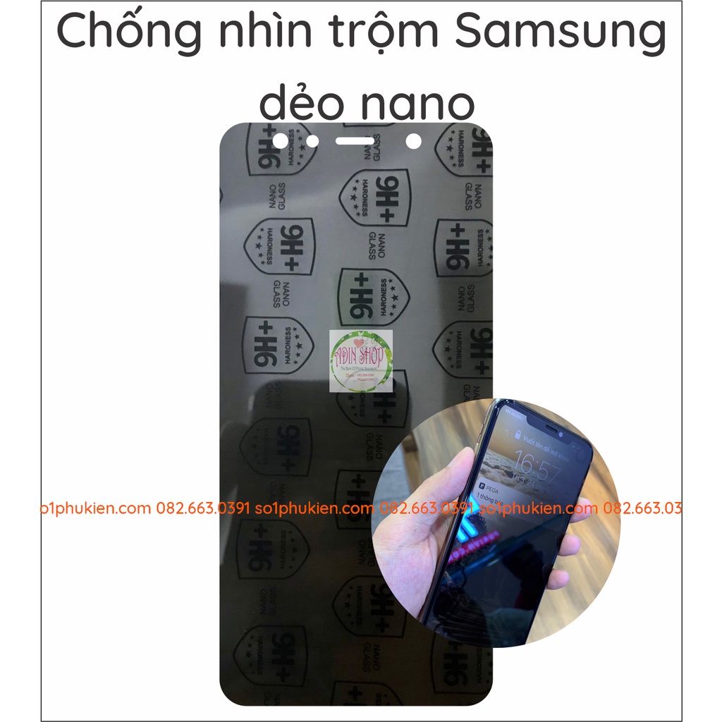 Dán chống nhìn trộm Samsung A9 pro 2016 A9 2018 A8 STAR A9 STAR dẻo nano cường lực 9H+