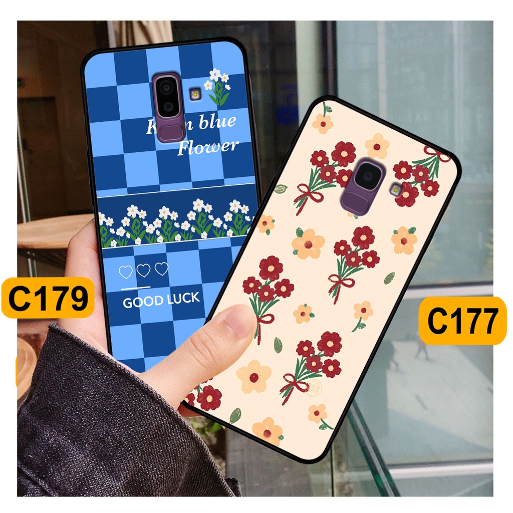 Ốp Samsung J6 2018 / J6 Plus / J6+ / J8 in hình hoa cỏ nhẹ nhàng,họa tiết caro xinh xắn.ốp lưng chống sốc