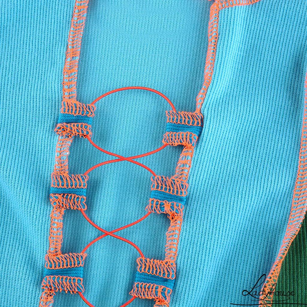 Áo Thun Croptop Không Tay Màu Sắc Tươi Sáng Gợi Cảm Cho Nữ