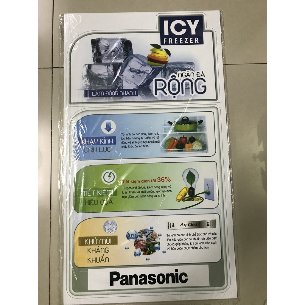 Combo 10 tem dán tủ lạnh Panasonic/ Com 10 miếng dán tủ lạnh Panasonic