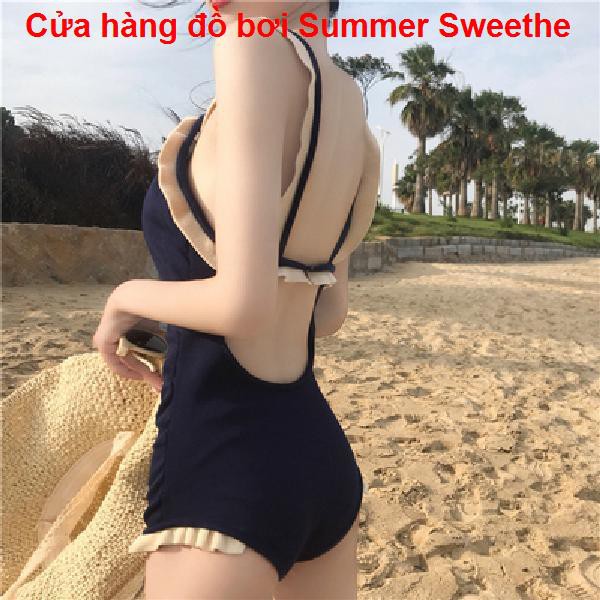 Mua áo tắm mới của Viduo dành cho nữ bảo vệ che bụng bikini mỏng hở lưng lưới màu đỏ đồ bơi suối nước nóng