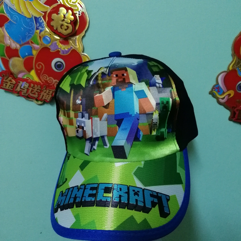 Mũ Lưỡi Trai Phối Lưới In Hoạt Hình minecraft 6 Kiểu Tùy Chỉnh Thời Trang Mùa Hè Cho Bé Trai Và Gái