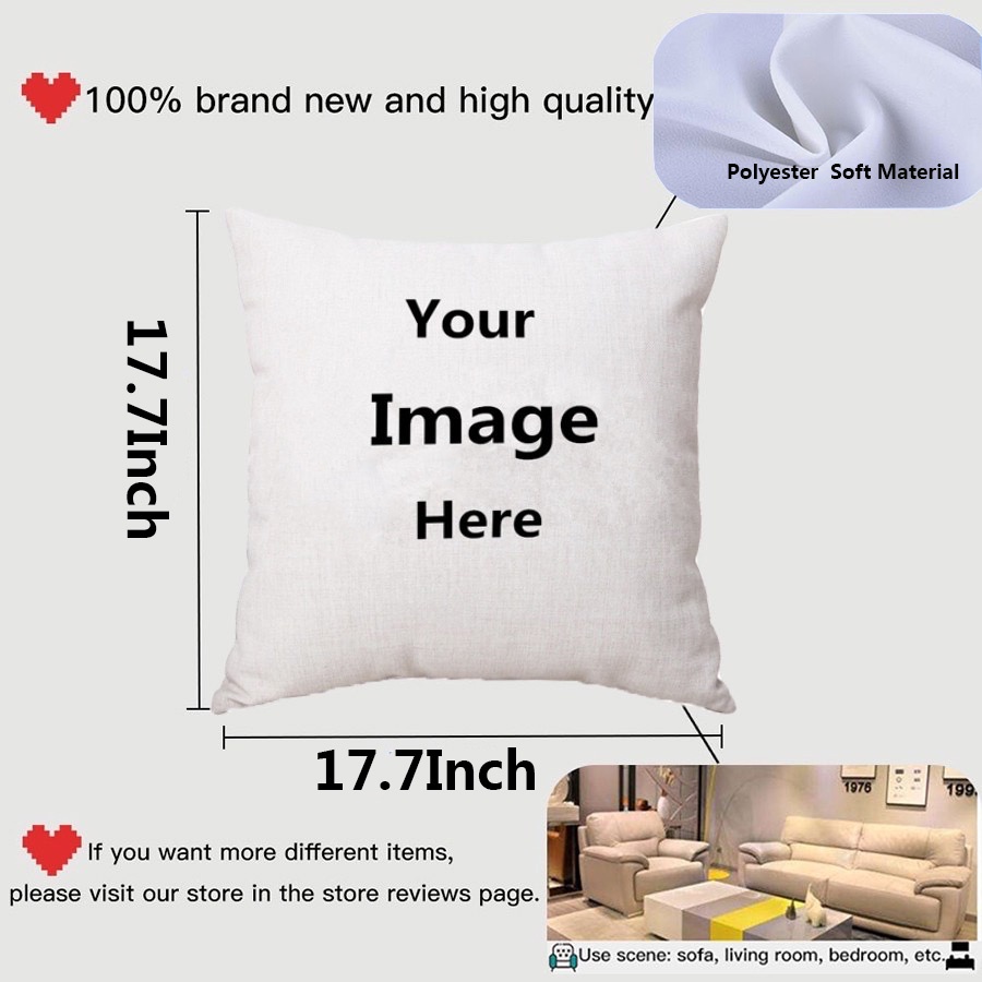 Vỏ Gối Đơn In Hình DIY Thiết Kế Tùy Chỉnh Một Mặt