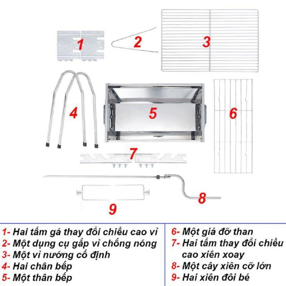 Bếp nướng than hoa đa năng TOPV: Nướng 2 trong 1, lò nướng than Inox bền sạch, lò quay vịt gia đình, bếp nướng than DNM