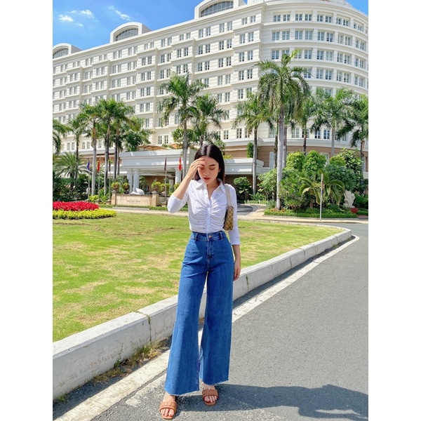 Áo thun polo tay dài xếp nhún MIEU - JJ07