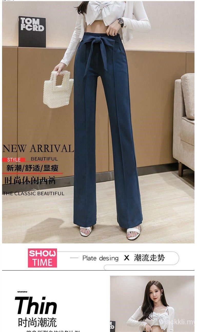 Quần Dài Lưng Cao Ống Rộng Màu Đen Thời Trang Xuân Thu Cho Nữ 2021 | BigBuy360 - bigbuy360.vn