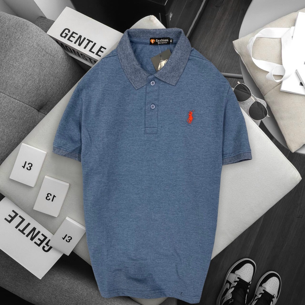 Áo Polo nam Kỵ Sĩ vải Cotton cá sấu cao cấp xuất xịn dệt bo dày dặn chuẩn form áo thun cổ bẻ tay ngắn
