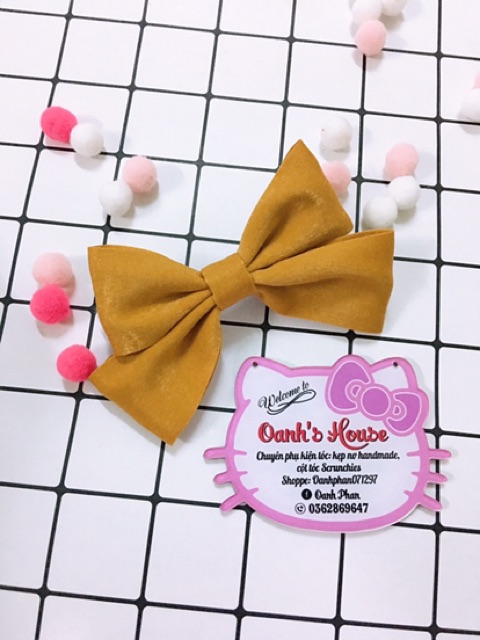 Kẹp nơ gấm đơn giản