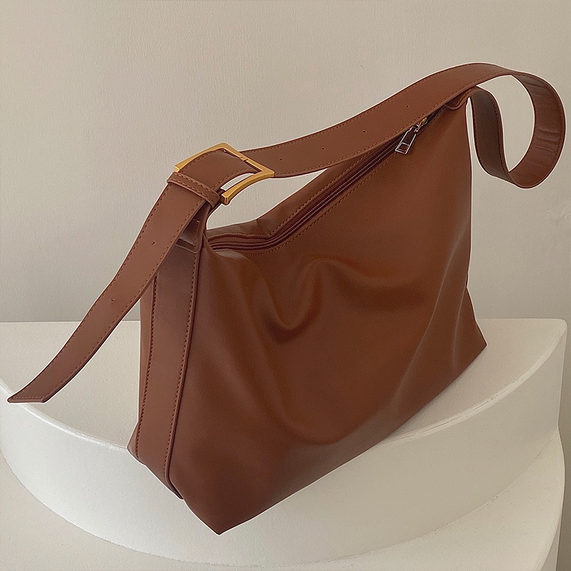 Túi đeo vai cỡ lớn mềm mại phong cách Nhật Hàn đơn giản dễ phối đồ cho nữ