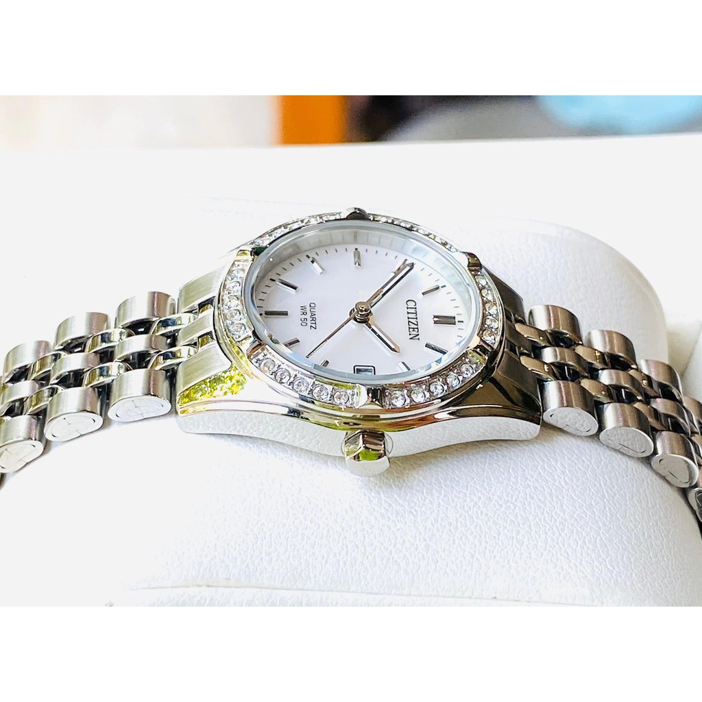 Đồng hồ nữ chính hãng Citizen EU6060-55D- Máy Quartz Pin - Kính khoáng