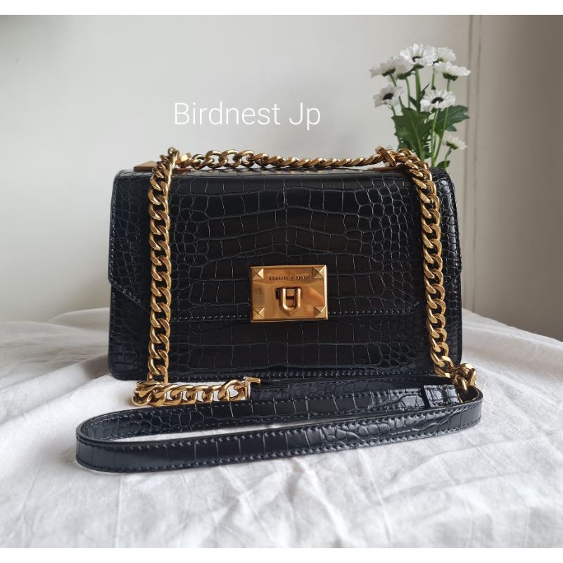 Túi hộp da croc CnK