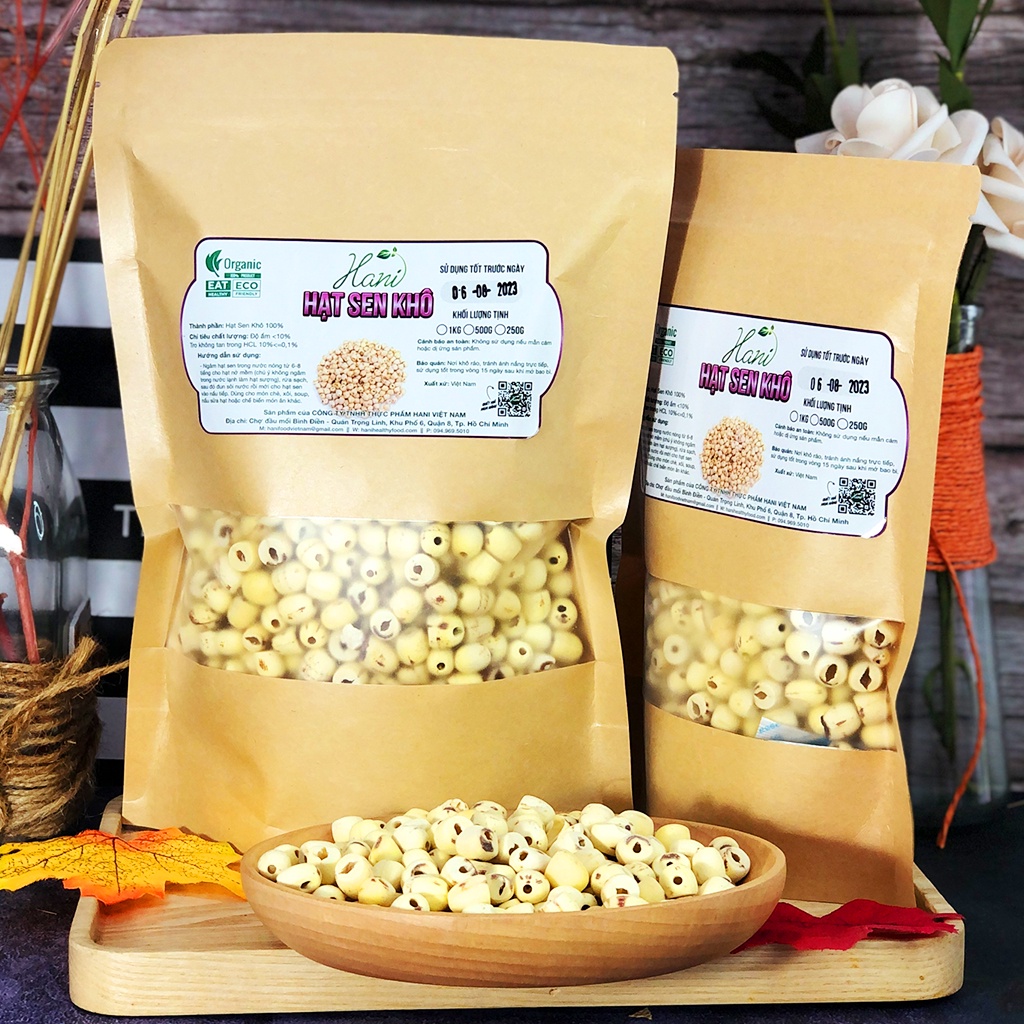 1kg Hạt Sen Khô Đồng Tháp, Hàng Ngon Loại 1 Nấu Chè Cháo ❣️ Kho Sỉ Dinh Dưỡng HANI Food