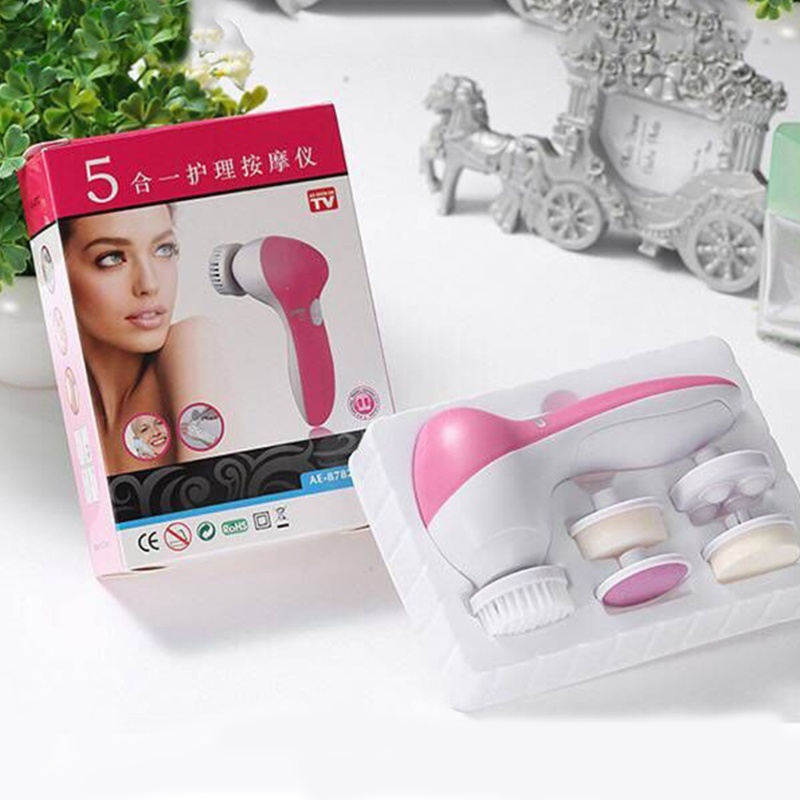 Máy Rửa Mặt Mát Xa 5 Trong 1 Chạy Điện Giúp Làm Sạch Lỗ Chân Lông