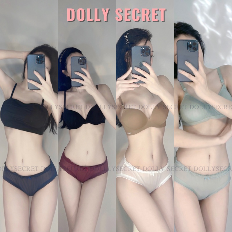 Quần lót ren nữ DOLLY SECRET xuyên thấu sexy gợi cảm ôm mông viền nhún sóng LISA QL024