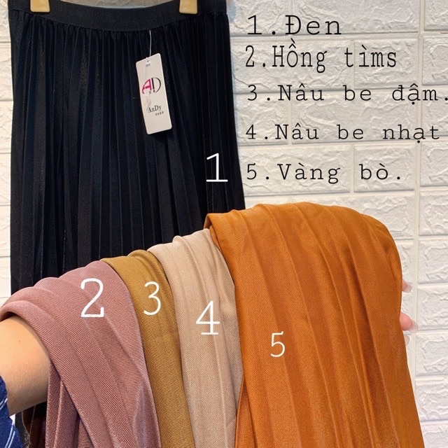 [Ảnh thật/Video] Chân váy midi xếp li nhiều màu Chân váy dài Quảng Châu | WebRaoVat - webraovat.net.vn