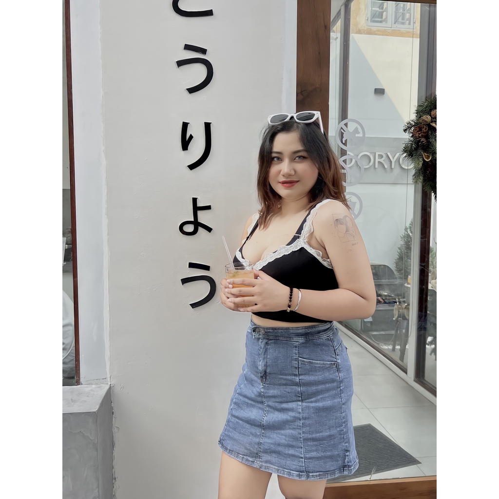 ( Chân Váy) BigSize 32-36) Quần Váy Bigsize Xanh Nhạt, Co Giãn Tốt