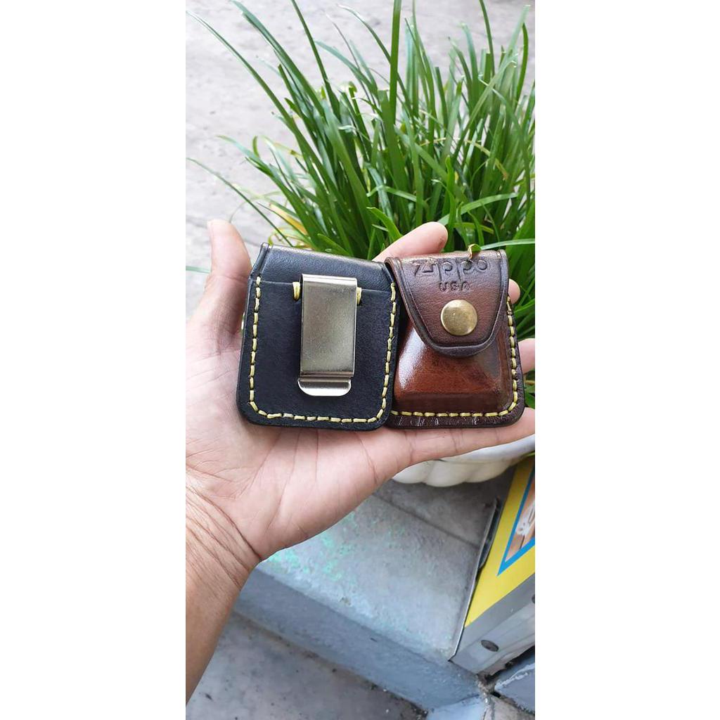 Bao Da Zippo USA Chính Hãng - Bao Da Zippo Da Bò Cao Cấp - Màu Đen