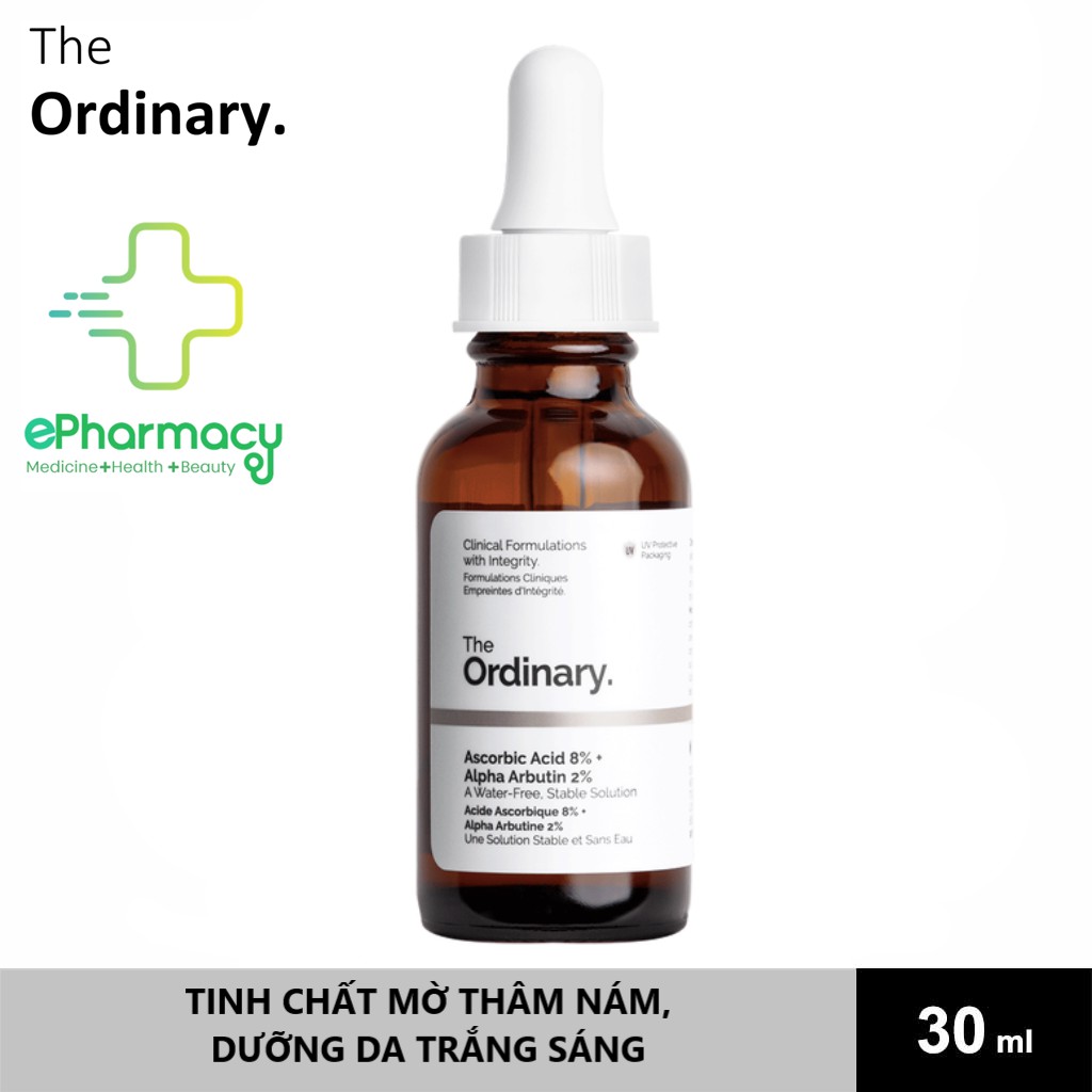 THE ORDINARY Serum Ascorbic Acid 8% + Alpha Arbutin 2% Tinh chất dưỡng sáng, mờ nám, giảm thâm 30mL