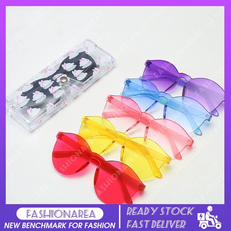 Kính mát gọng tròn màu kẹo ngọt phong cách Hàn Quốc