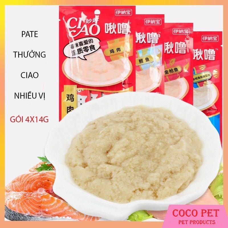 Pate Ciao/ Súp Thưởng Cho Mèo ( Túi 4 gói x 14g)