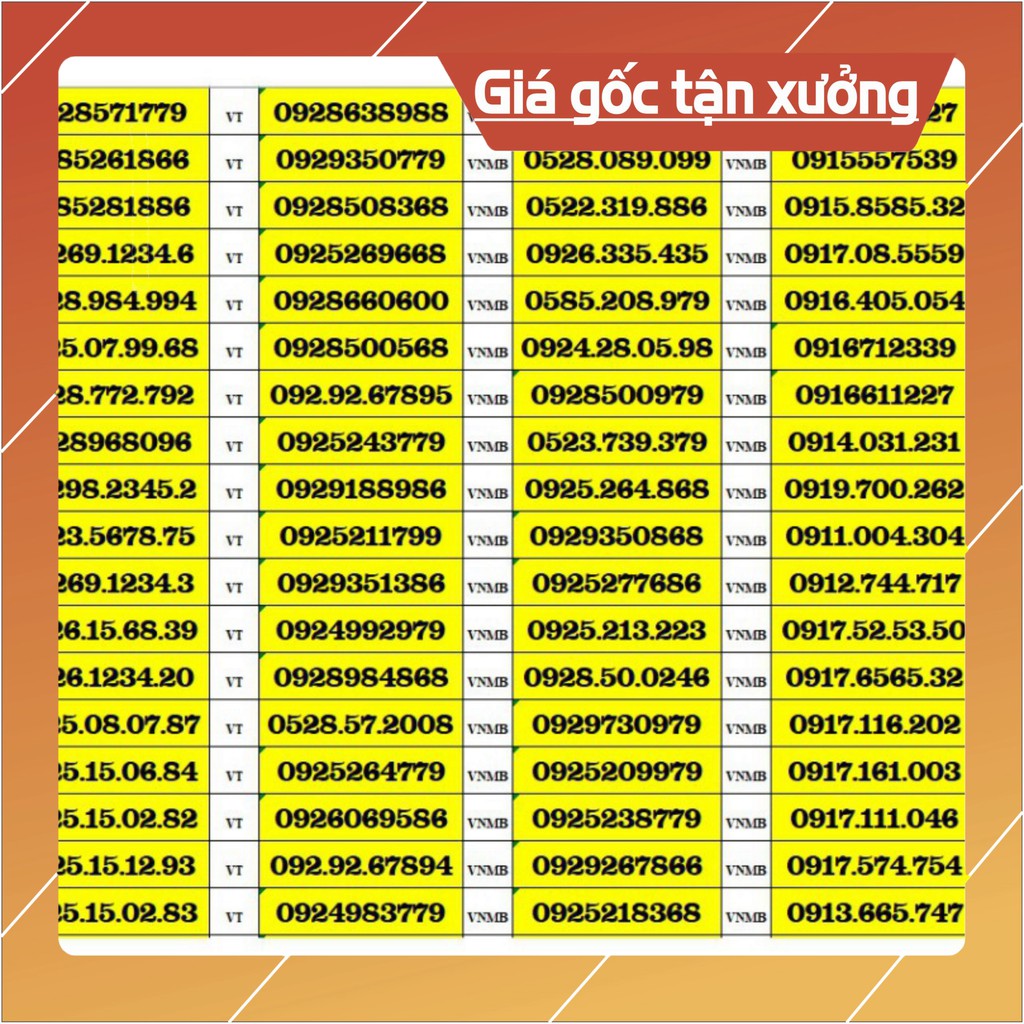 GIÁ CỰC KHỦNG SIM SỐ ĐẸP 5 MẠNG ĐỒNG GIÁ 399K – TỨ QUÍ , TAM HOA , THẦN TÀI , LỘC PHÁT, PHONG THỦY , NĂM SINH GIÁ CỰC KH