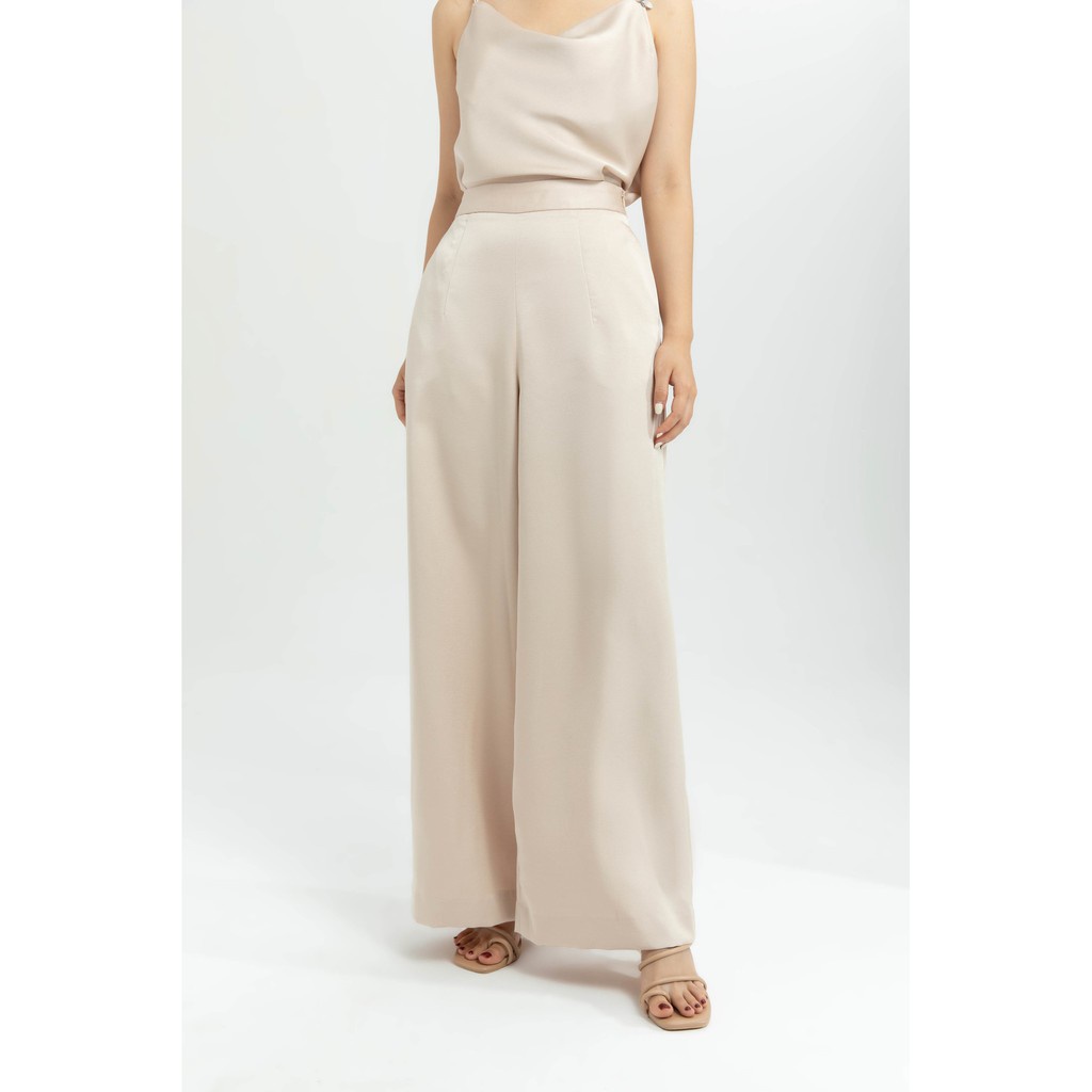 [Mã WABR99 giảm 10% đơn 99K] Quần lụa dáng suông nữ IVY moda MS 22M6346