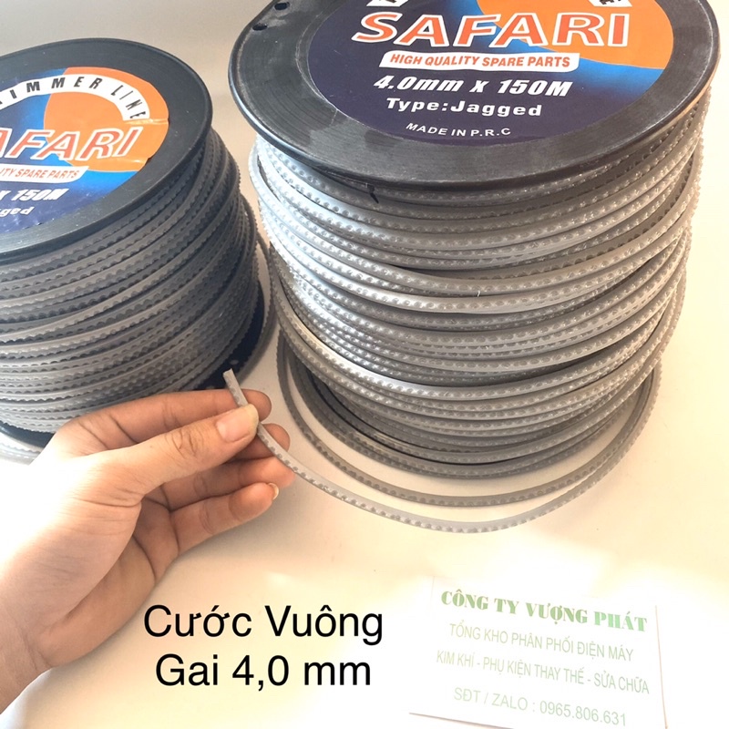 Cước Gai Cắt Cỏ SAFARI Nhật Bản, Phát Cỏ, Vụt Cỏ Loại 4.0 mm - 3.5 mm - 3.0 mm