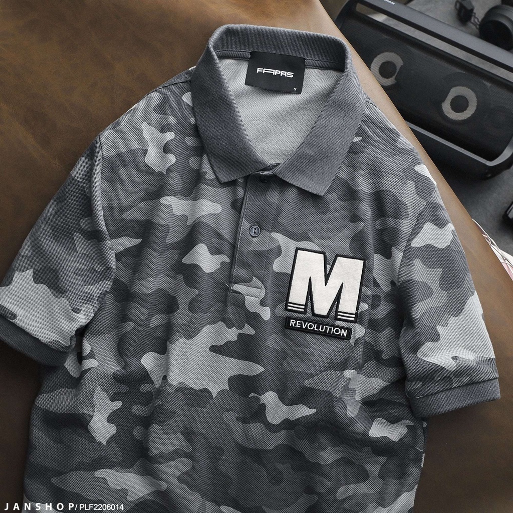 Polo 2 Tone Màu Camo Cổ Điển Đặc Trưng Thêm Điểm Nhấn Cùng Logo Thêu Ngực Trẻ Trung Làm Chiếc Áo Thêm Hiện Đại Phá Cách