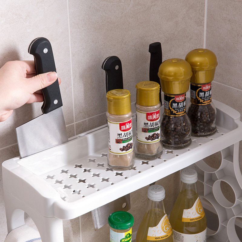 Kệ đựng gia vị 2 tầng, kệ đựng vật dụng nhà bếp tiện lợi | BigBuy360 - bigbuy360.vn