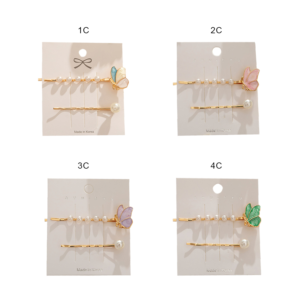 Bộ 2 Kẹp Tóc Đính Ngọc Trai Xinh Xắn Dành Cho Nữ