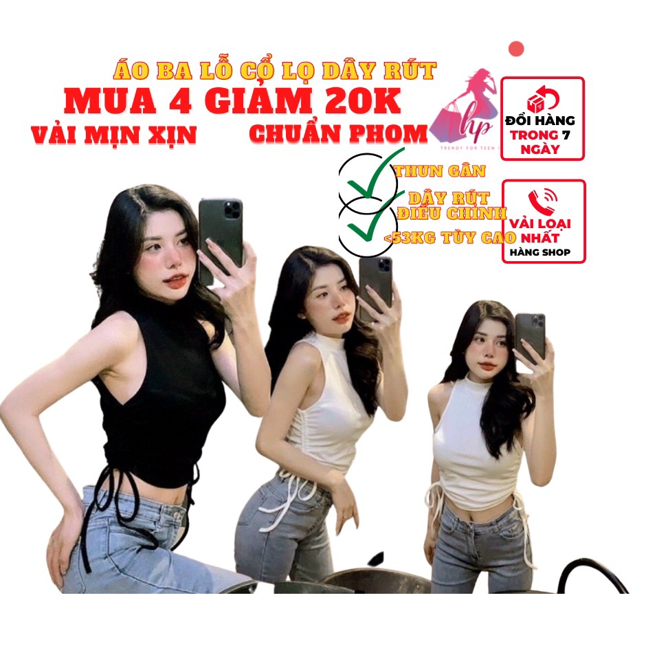 Áo ba lỗ cổ lọ mặc được 2 kiểu ôm body phong cách hàn quốc mẫu mới dễ thương thời trang nữ 2021