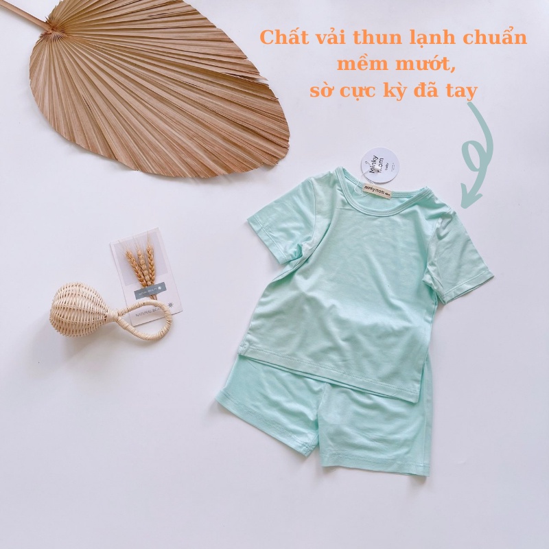 Quần áo cộc tay bé trai, bé gái chất thun lạnh siêu mềm mướt mát lạnh, quần áo trẻ em Xuân Cường Kids size từ 8 đến 18kg