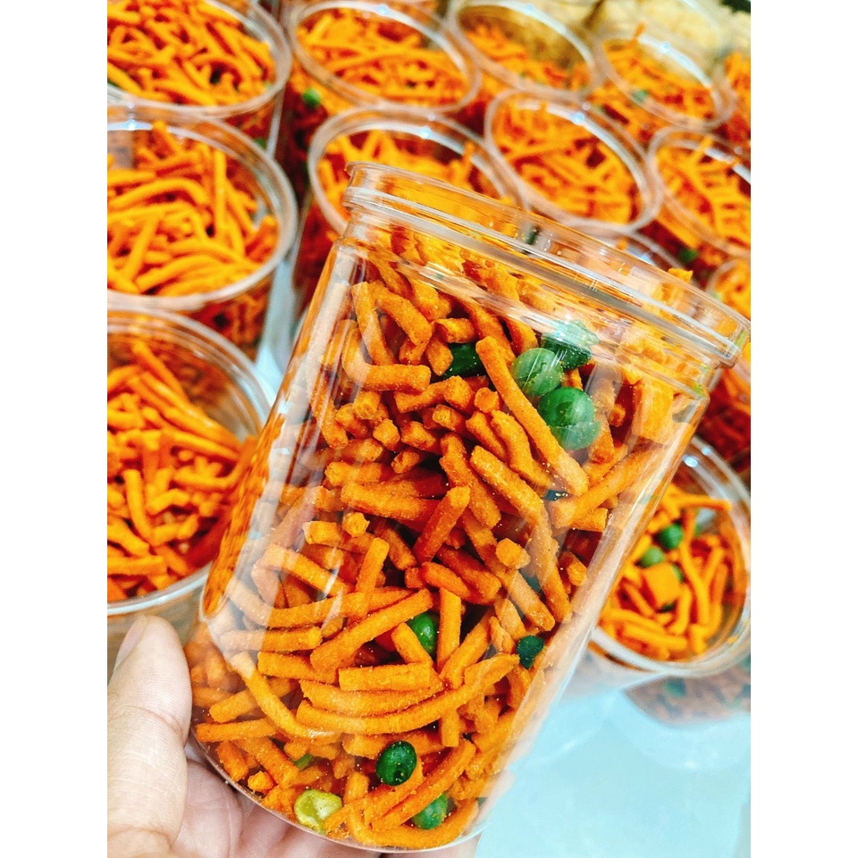 Snack bim bim que đậu hà lan đồ ăn vặt
