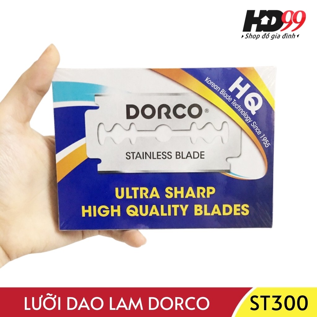 Lưỡi Dao Lam Cạo Râu DORCO ST300 | Công Nghệ Hàn Quốc Hộp Nhỏ 10 Lưỡi [HÀNG CHÍNH HÃNG]