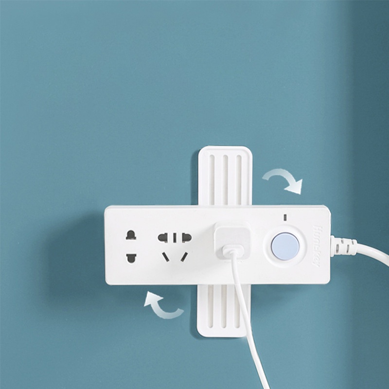 Giá Đỡ Ổ Cắm Điện Gắn Tường Không Đục Lỗ Có Móc Treo Tiện Dụng