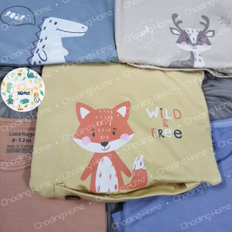Bộ Cài Vai Bamboo Uala 2079 • 9-12M 12-18M 18-24M 36M 48M • Choding Home