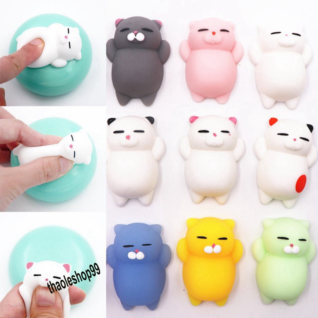 [BỤNG BỰ] Squishy mochi Mèo Bụng Bự dễ thương giải trí xả stress, mềm bóp đã-Squishy Mochi Hình Thú Dễ Thương