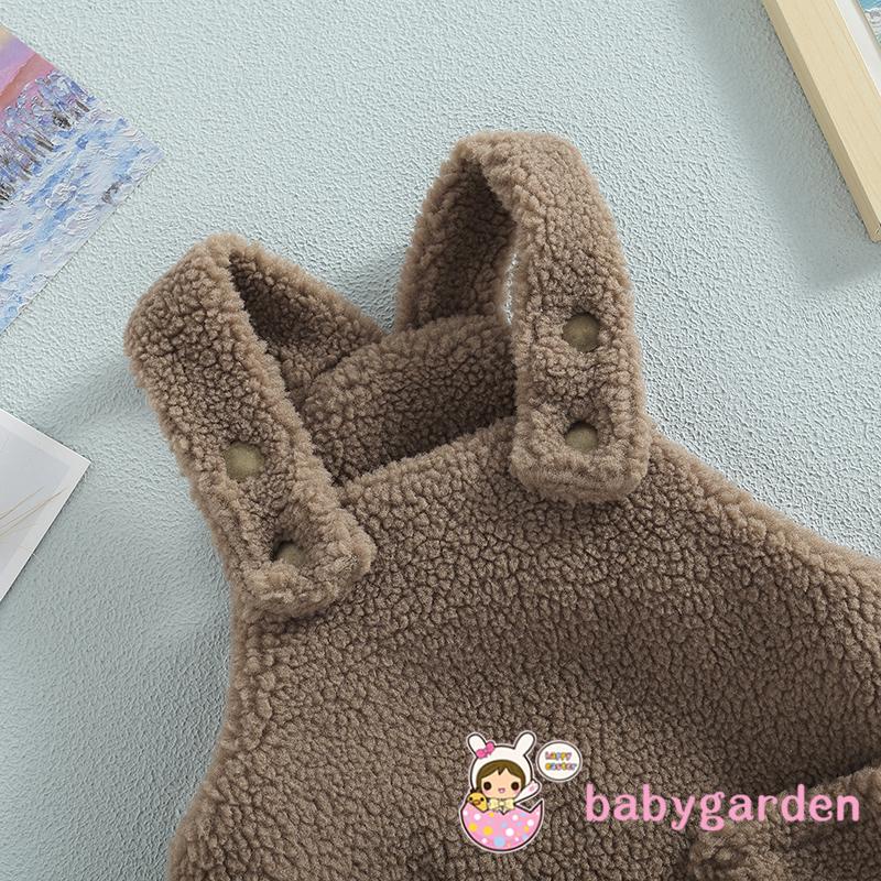 Bộ Áo Liền Quần Bằng Vải Bông Hai Dây Có Túi Dễ Thương Dành Cho Bé Trai 0-18 Tháng