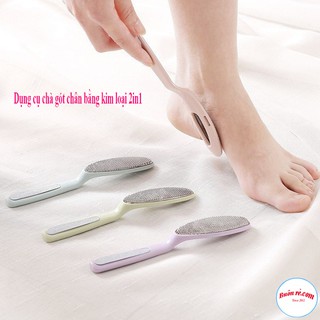 Dụng Cụ Chà Gót Chân Kim Loại 2In1 Chăm Sóc Gót Hoàn Hảo - br00666