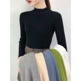 Áo len nữ, Áo len tăm cổ 3 phân, chất len mềm mịn, chuẩn form dáng. | BigBuy360 - bigbuy360.vn