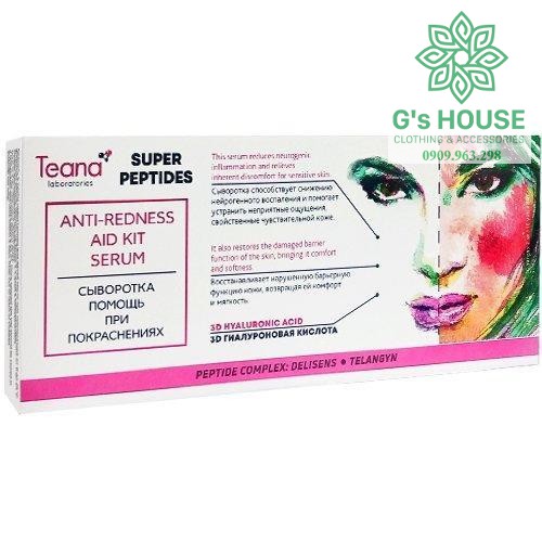 TEANA SUPER PEPTIDES ANTI-REDNESS AID KIT SERUM #đặc_trị_mụn