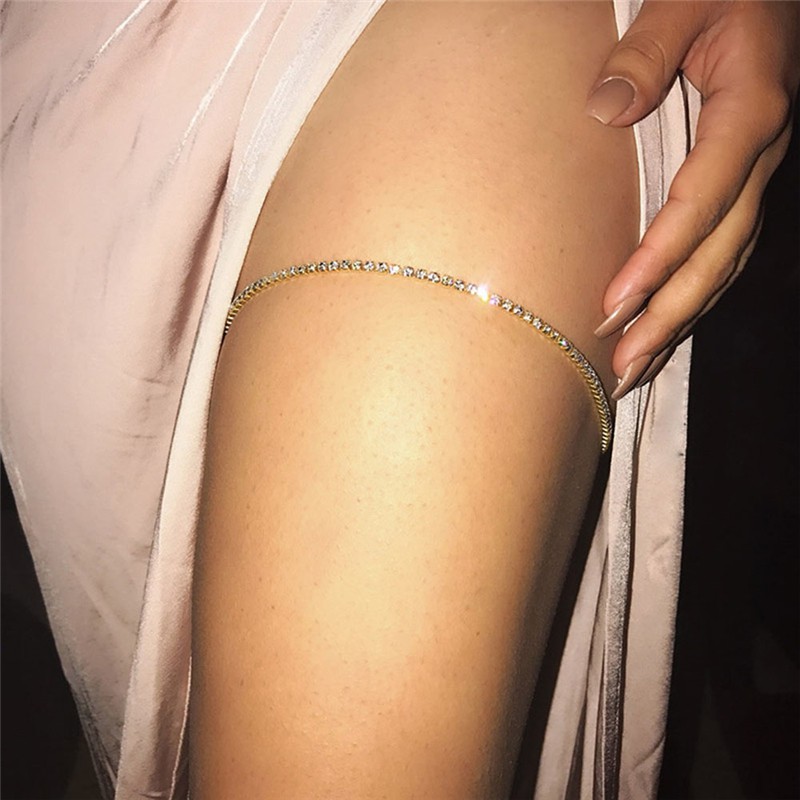 Chuỗi Dây Đeo Chân Đính Đá Pha Lê Phong Cách Quyến Rũ Dành Cho Nữ