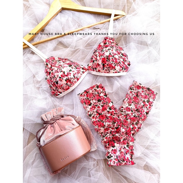 SET BRALETTE REN MÚT NGỰC QUẦN Y HOA NHÍ HỒNG | BigBuy360 - bigbuy360.vn