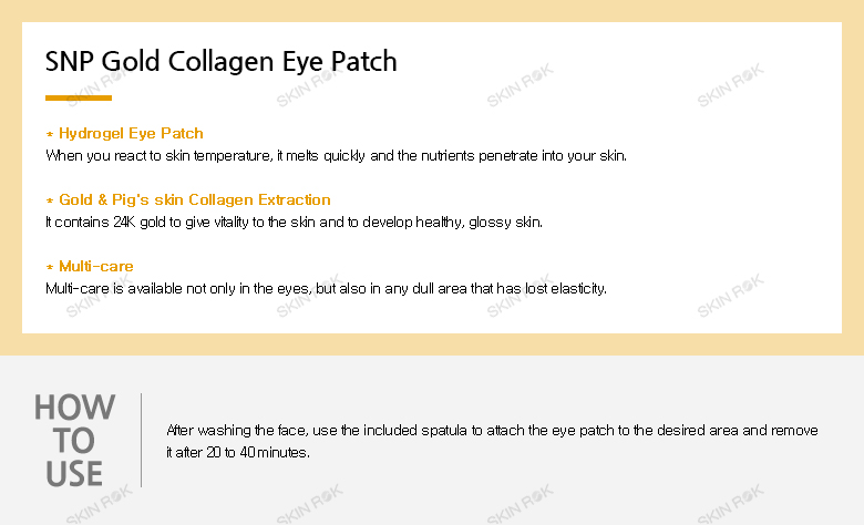 SNP Gold Collagen Eye Patch 1.25g x 60pcs | BigBuy360 - bigbuy360.vn
