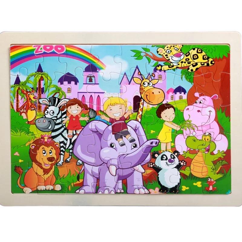 Đồ chơi xếp hình gỗ Puzzle 40 miếng ghép cho bé từ 3-10 tuổi