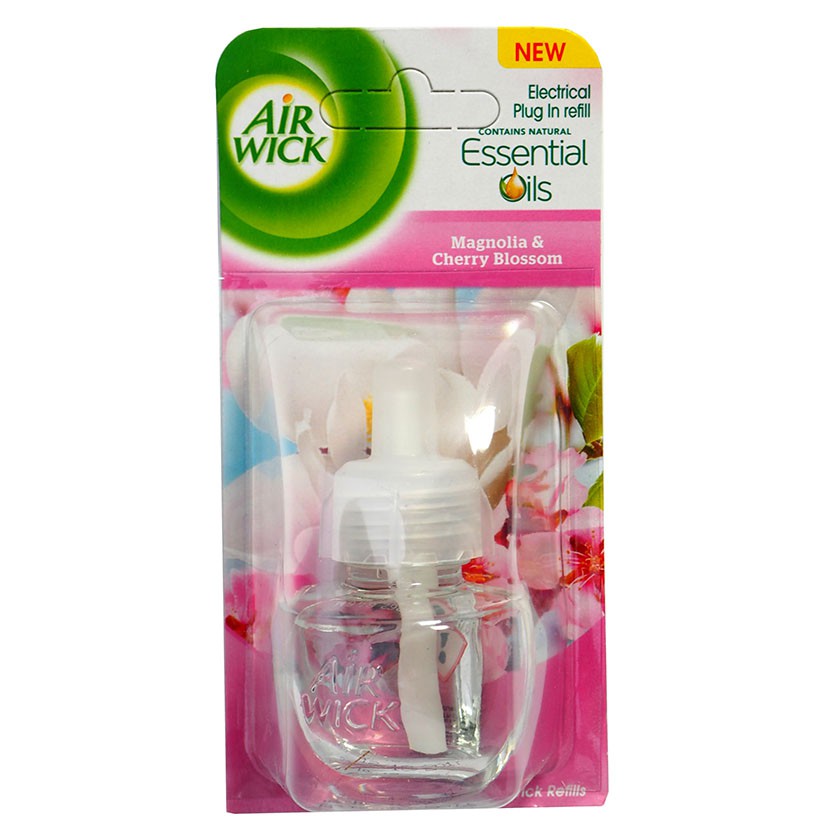 Lọ tinh dầu thiên nhiên Air Wick Magnolia & Cherry Blossom 19ml QT003274 - hoa mộc lan